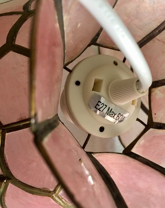Pink mother-of-pearl hanging