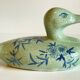 Vintage Blue Ceramic Duck
