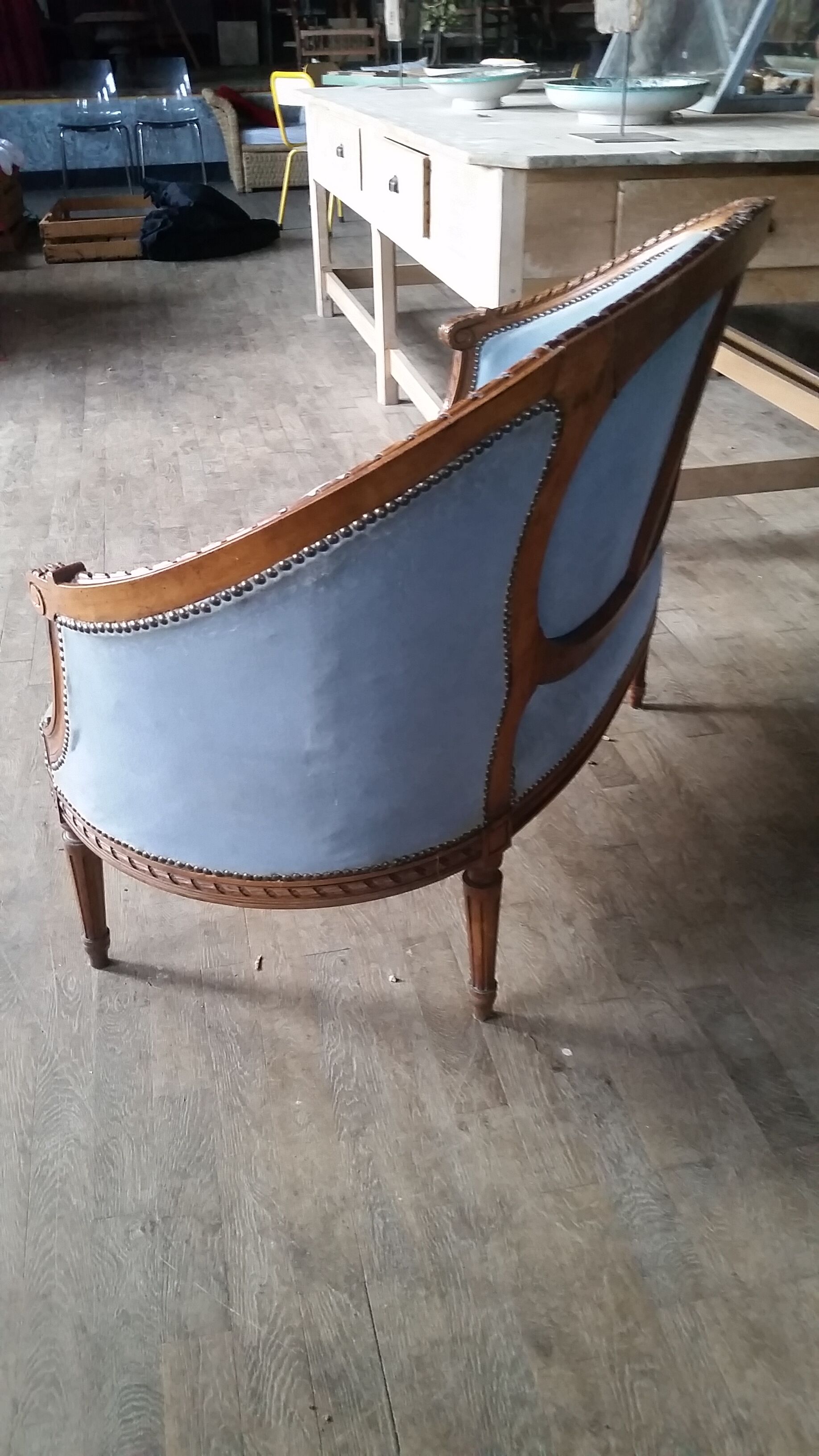 Louis XVI curved bench