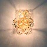 Pair of Faceted Crystal Wall Lights/Sconces from Kinkeldey, Germany, 1970s