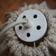 3 70s pendant lights - fabric and rattan