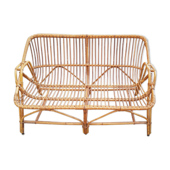 Rattan bench