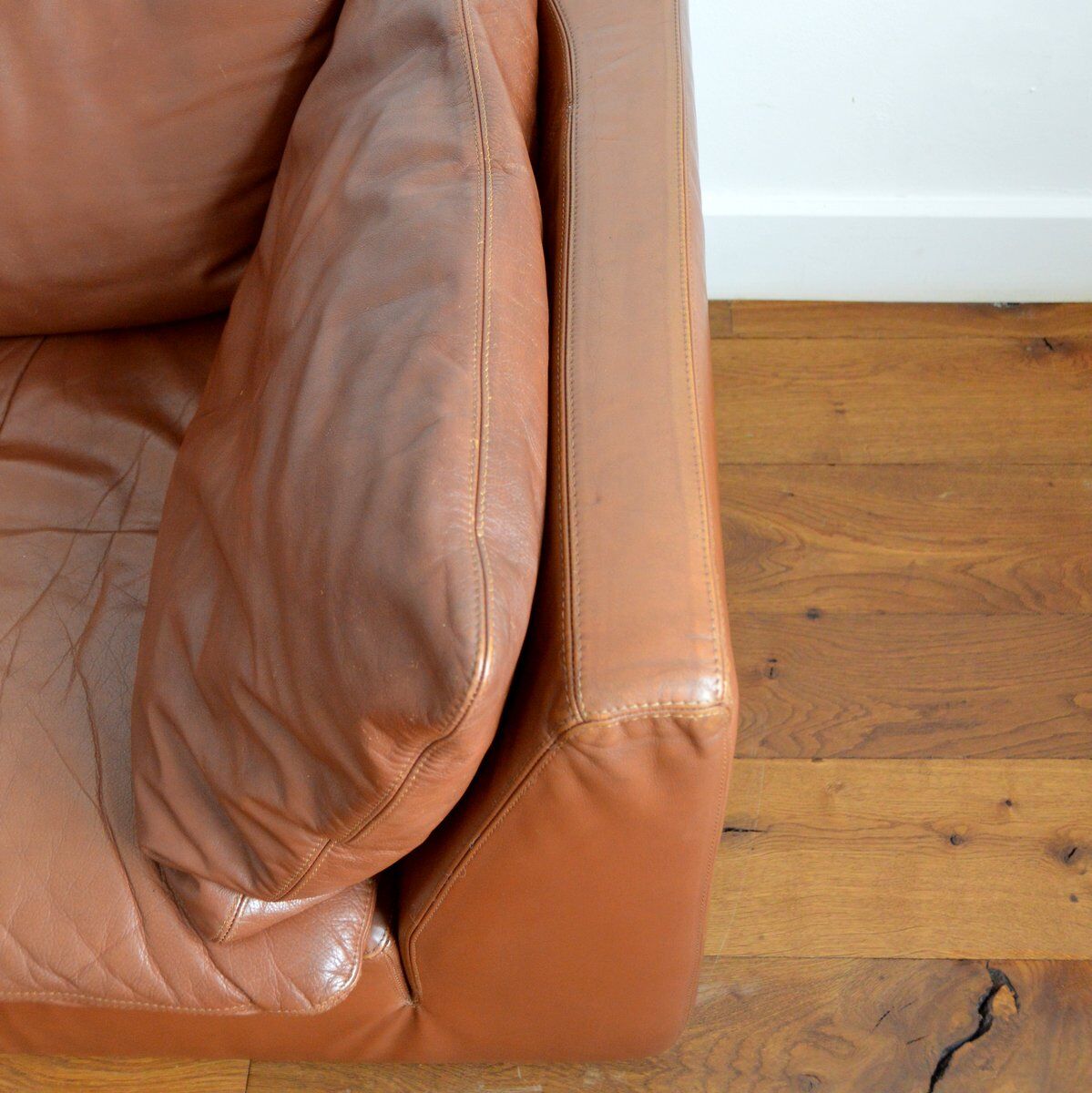 Sofa sofa leather leolux netherlands 1970s