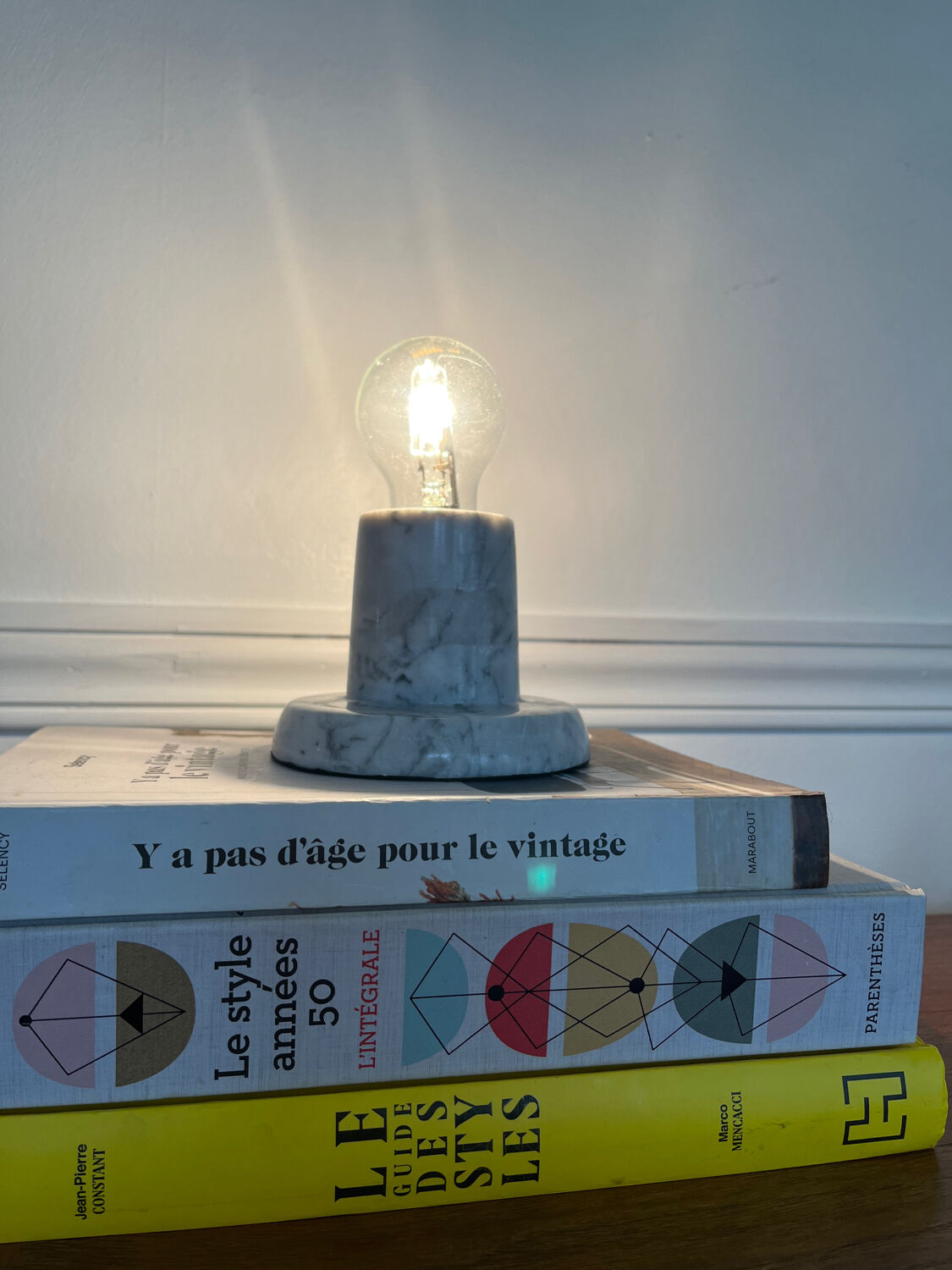 Vintage marble lamp