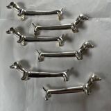 Vintage silver-plated dachshund knife rest