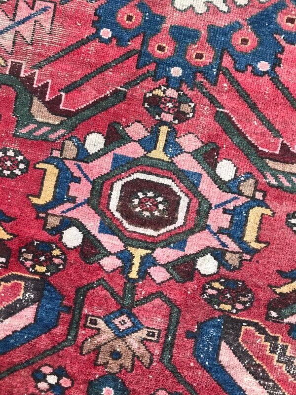 Large vintage Persian Zanjan carpet handmade