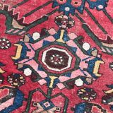Large vintage Persian Zanjan carpet handmade