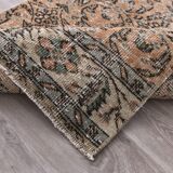 Brunt Orange & Beige Vintage Runner Rug 80x268Cm SK 240825