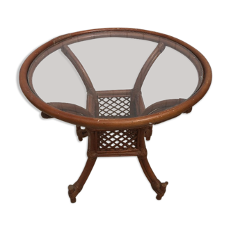 Rattan coffee table