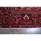 1960s Vintage Persian Handmade Wool Cotton Red Area Rug  242x339