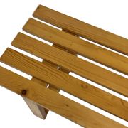 Vintage Scandinavian modern pinewood slatted bench from the 1960's