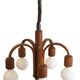Deens design teak Domus hanglamp