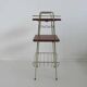 Magazine holder, metal and wood 50s 60s