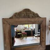 Raw wood mirror