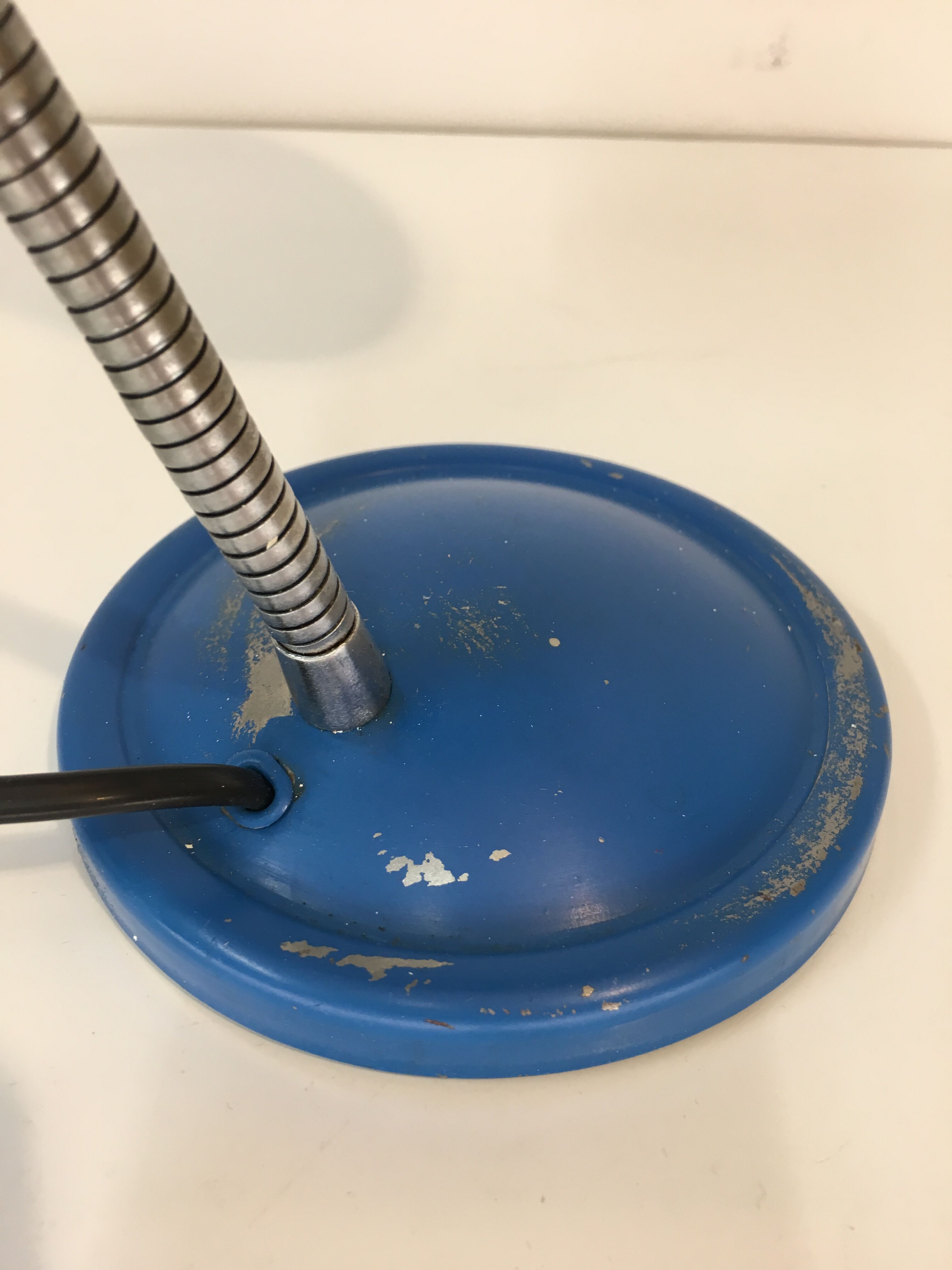 Blue retro desk lamp