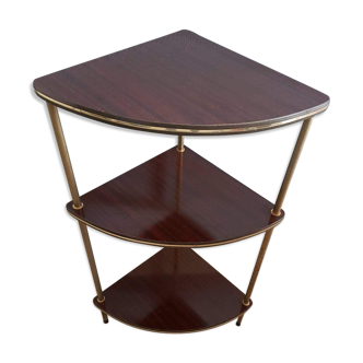in formica vintage and structure corner shelf gold metal