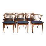 Chaises de salle à manger vintage danoises Helge Sibast nr.6 en chêne