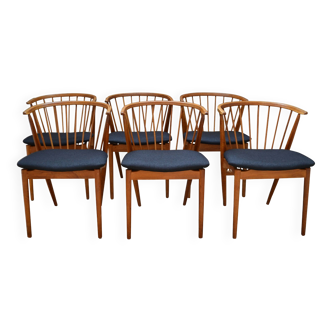 Chaises de salle à manger vintage danoises Helge Sibast nr.6 en chêne