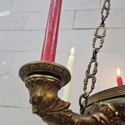 Antique Neo-Renaissance Greenman candle chandelier (Empire)