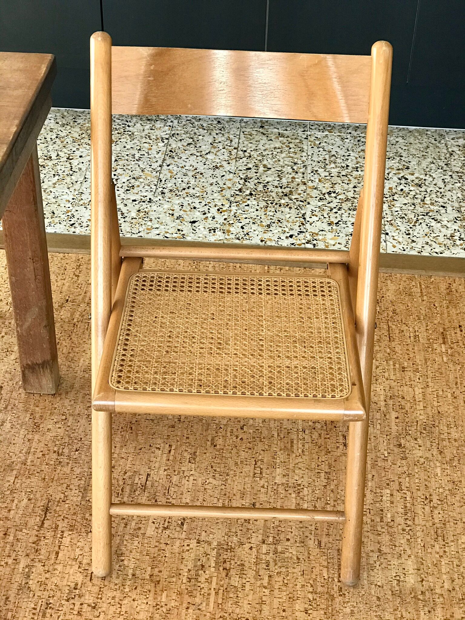 Cane folding chair