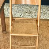 Cane folding chair