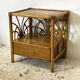 Table de chevet en rotin vintage 60's