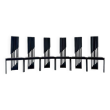 6 chaises Luebke postmodernes