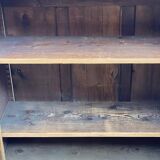 Renovated Parisian Art Deco display case in solid raw oak 112cm