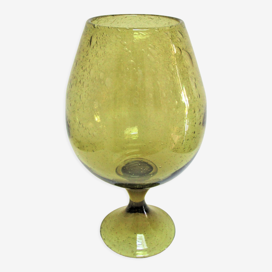 Vase verre bullé Biot XL H 38 cm | Selency