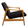 Black Boucle fabric chair 1970s