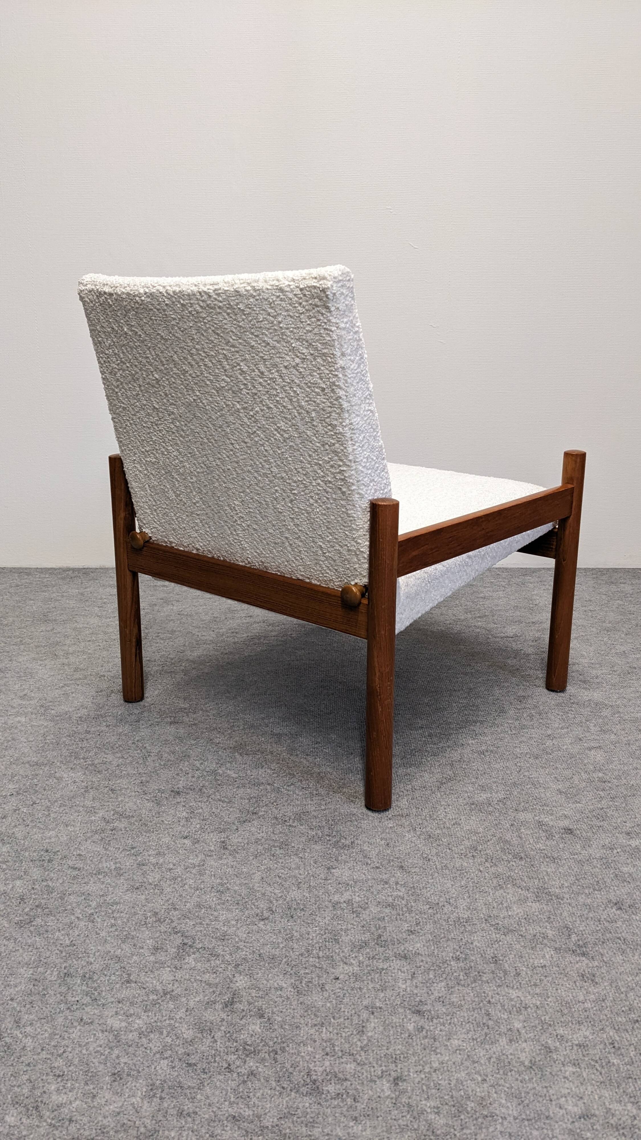 Scandinavian modernist rocking chair in teak, Denmark 1960.