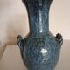 Accolay pottery Yonne - Double handle woven vase - Blue-grey glazed stoneware