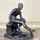 Hermès at rest, black patinated bronze after the antique.