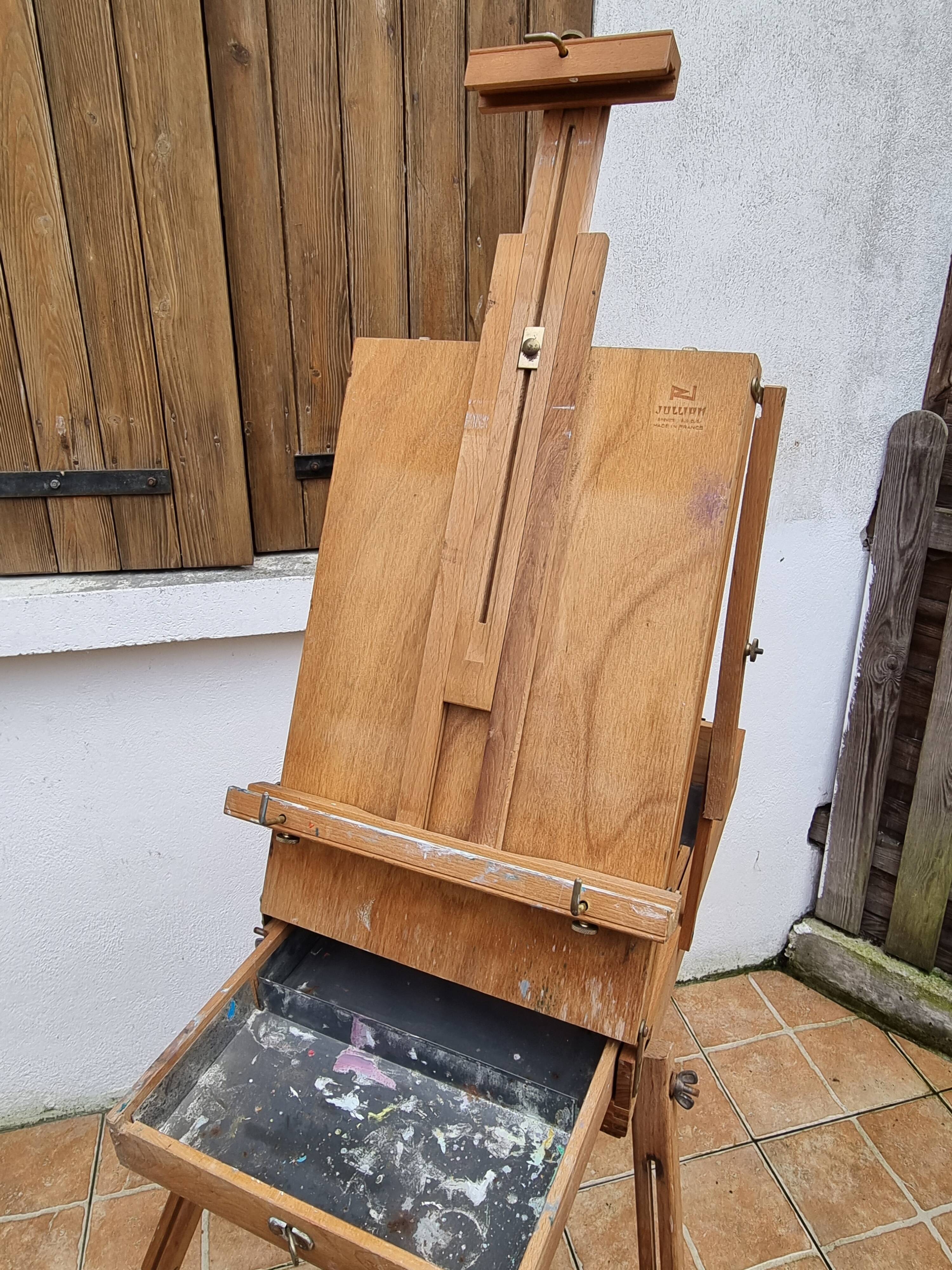 Vintage French folding field easel
