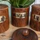 Pots à épices en bois