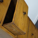 Antique dutch ochre drawer cabinet, early 20th century