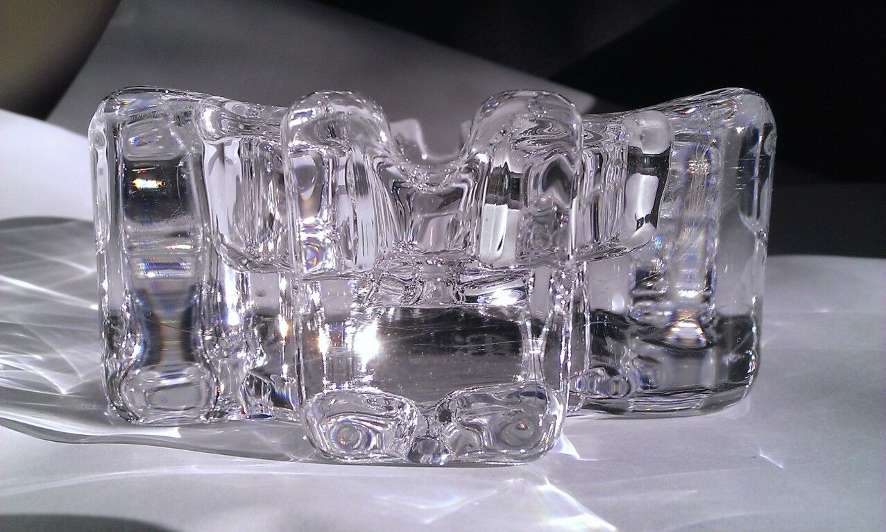 Crystal ashtray Daum leaf oak