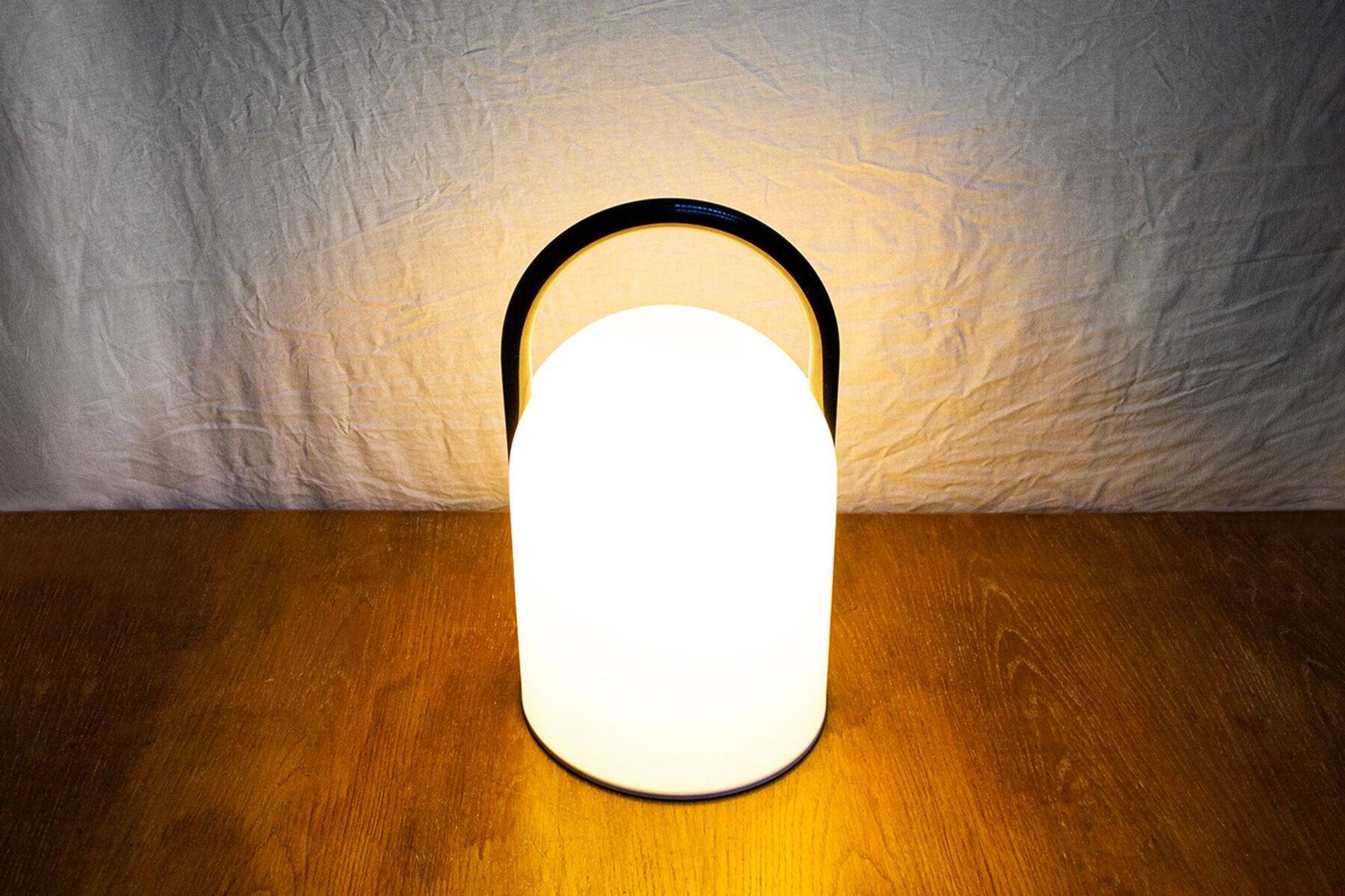 Tender table lamp in glass and metal by Lanciani Romolo for Tronconi, 1980s.