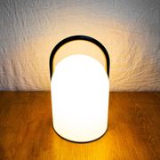 Tender table lamp in glass and metal by Lanciani Romolo for Tronconi, 1980s.