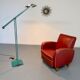 Vintage red faux leather Art Deco club chair from the 1940s/50s.