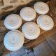 Vintage nesting dinner plates by Michel Hamon, Gien Prisunic