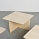 Set of three nesting tables in travertine, Italy circa 1970.