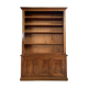 Bibus bookcase of walnut parquet with blonde patina
