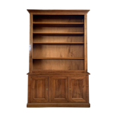Bibliothèque bibus de parquet en noyer a patine blonde