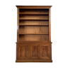 Bibus bookcase of walnut parquet with blonde patina