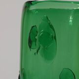 Large Green Glass Vase Vetro Verde from Empoli, Italy, 1960s