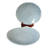 Lot 2 oval plates Salins France Caribbean model