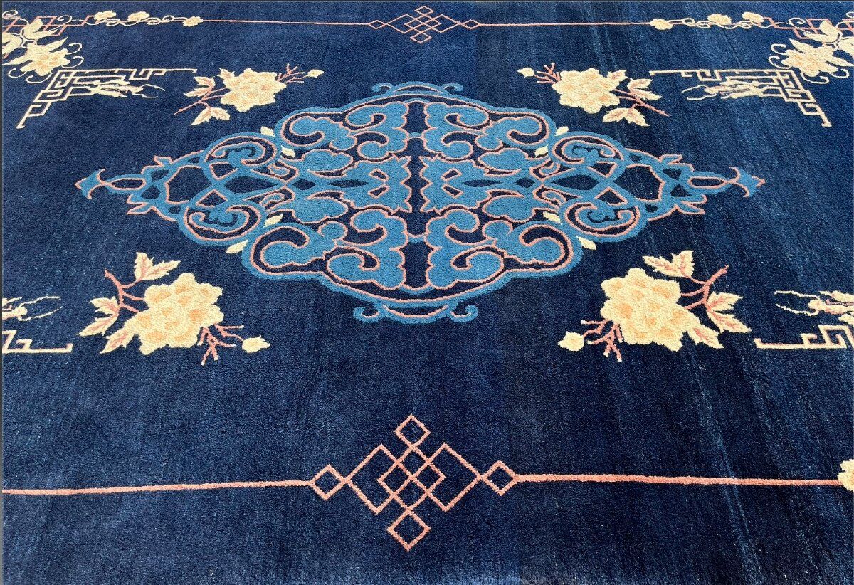 Chinese carpet, Beijing, royal blue