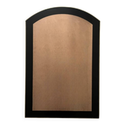 Grand miroir laiton et glace rose circa 1970