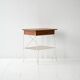 Vintage Scandinavian bedside table 1960s in metal and mahogany